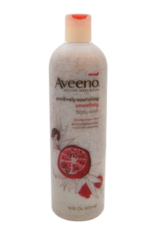 Aveeno Smoothing Body Wash, Pomegranate & Rice, 16 oz