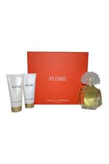 EAN 8411061601778 product image for Flore by Carolina Herrera for Women - 3 Pc Gift Set 3.4oz EDP Spray, 3.4oz Body  | upcitemdb.com